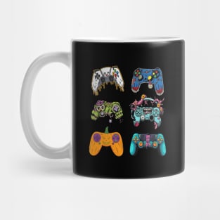 Skeleton Zombie Halloween For Gamer Boys Gaming Controllers Mug